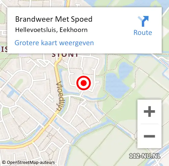 Locatie op kaart van de 112 melding: Brandweer Met Spoed Naar Hellevoetsluis, Eekhoorn op 2 november 2023 14:02