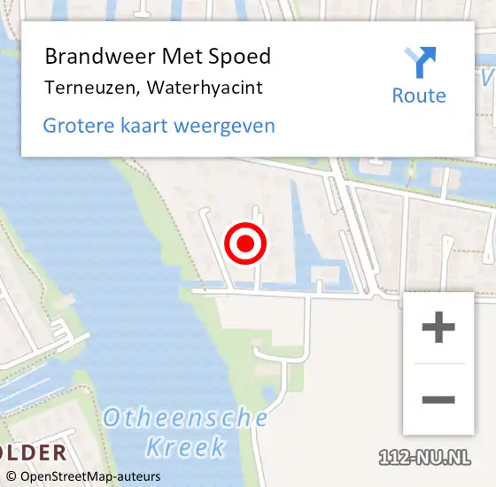 Locatie op kaart van de 112 melding: Brandweer Met Spoed Naar Terneuzen, Waterhyacint op 2 november 2023 14:19