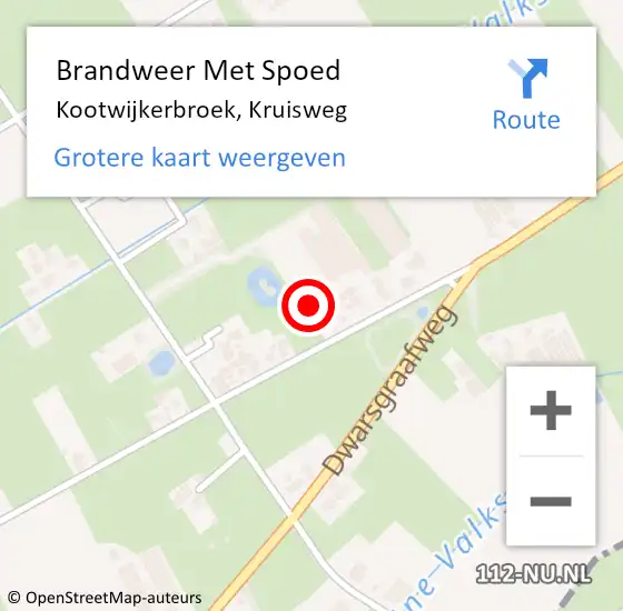 Locatie op kaart van de 112 melding: Brandweer Met Spoed Naar Kootwijkerbroek, Kruisweg op 2 november 2023 14:54