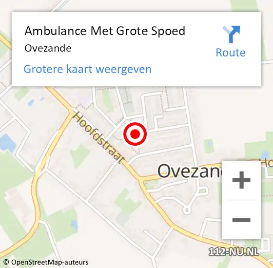 Locatie op kaart van de 112 melding: Ambulance Met Grote Spoed Naar Ovezande op 2 november 2023 14:55