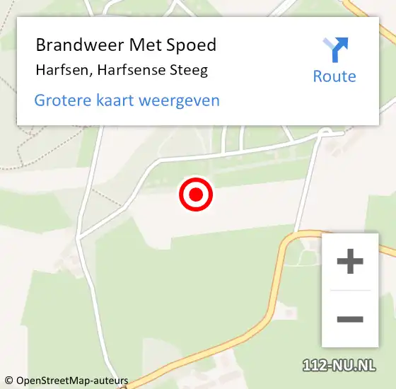 Locatie op kaart van de 112 melding: Brandweer Met Spoed Naar Harfsen, Harfsense Steeg op 2 november 2023 15:04