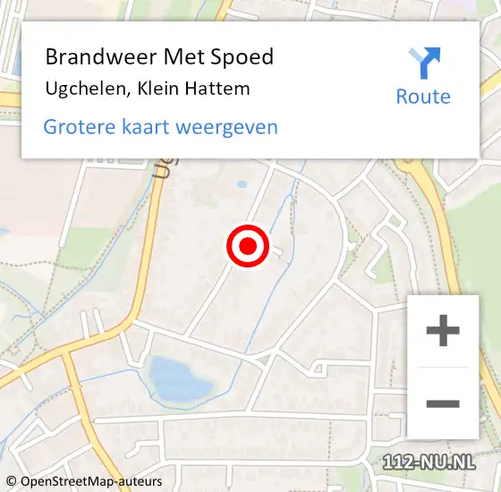 Locatie op kaart van de 112 melding: Brandweer Met Spoed Naar Ugchelen, Klein Hattem op 2 november 2023 15:35