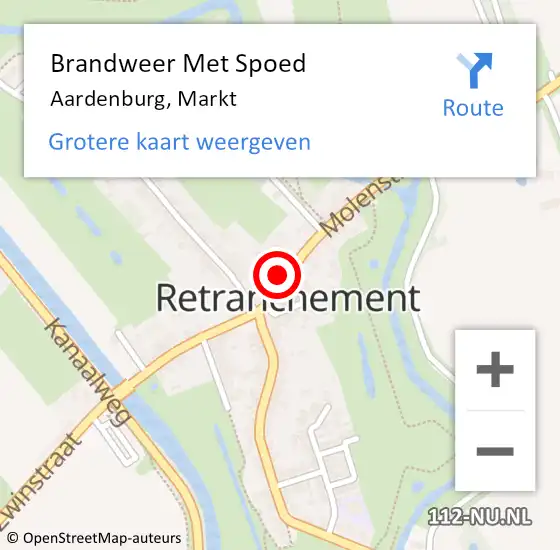 Locatie op kaart van de 112 melding: Brandweer Met Spoed Naar Aardenburg, Markt op 2 november 2023 16:11