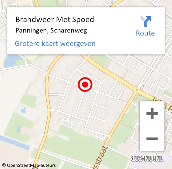 Locatie op kaart van de 112 melding: Brandweer Met Spoed Naar Panningen, Scharenweg op 2 november 2023 16:44