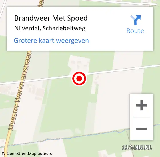 Locatie op kaart van de 112 melding: Brandweer Met Spoed Naar Nijverdal, Scharlebeltweg op 2 november 2023 17:00