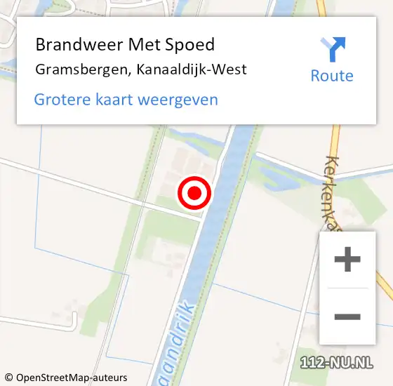 Locatie op kaart van de 112 melding: Brandweer Met Spoed Naar Gramsbergen, Kanaaldijk-West op 2 november 2023 17:10