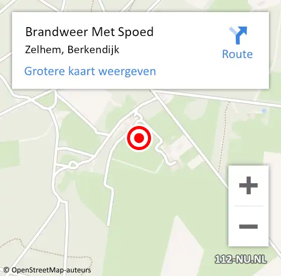 Locatie op kaart van de 112 melding: Brandweer Met Spoed Naar Zelhem, Berkendijk op 2 november 2023 17:25