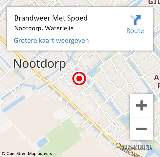 Locatie op kaart van de 112 melding: Brandweer Met Spoed Naar Nootdorp, Waterlelie op 2 november 2023 17:27