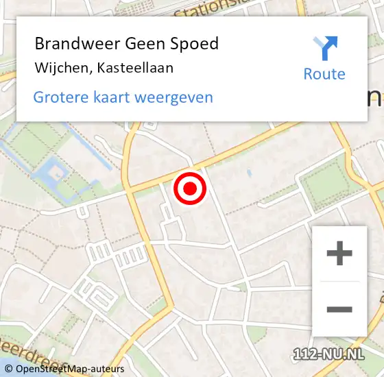 Locatie op kaart van de 112 melding: Brandweer Geen Spoed Naar Wijchen, Kasteellaan op 2 november 2023 18:33