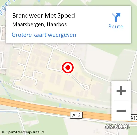 Locatie op kaart van de 112 melding: Brandweer Met Spoed Naar Maarsbergen, Haarbos op 2 november 2023 19:02