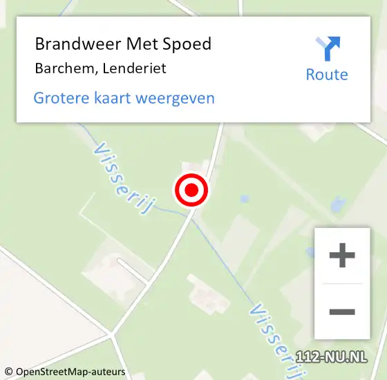 Locatie op kaart van de 112 melding: Brandweer Met Spoed Naar Barchem, Lenderiet op 2 november 2023 19:17