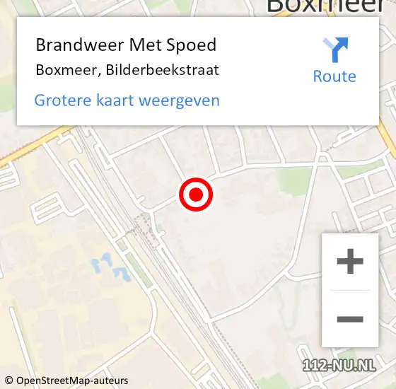 Locatie op kaart van de 112 melding: Brandweer Met Spoed Naar Boxmeer, Bilderbeekstraat op 2 november 2023 20:16