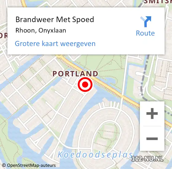 Locatie op kaart van de 112 melding: Brandweer Met Spoed Naar Rhoon, Onyxlaan op 2 november 2023 20:24