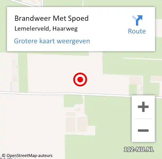 Locatie op kaart van de 112 melding: Brandweer Met Spoed Naar Lemelerveld, Haarweg op 2 november 2023 22:12