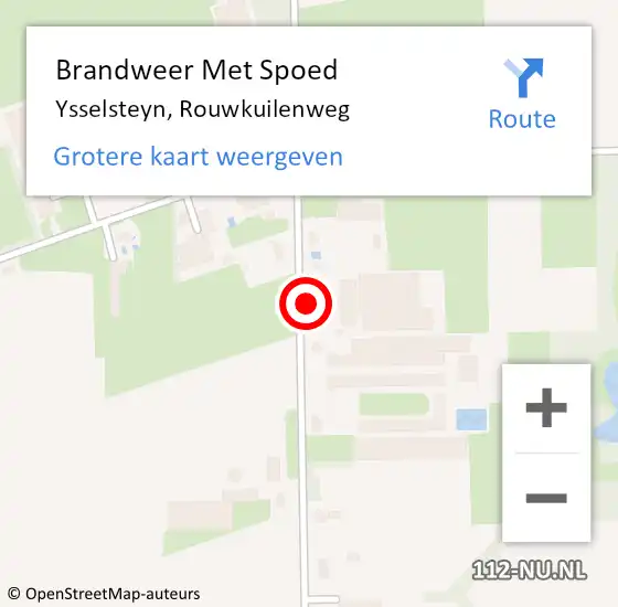 Locatie op kaart van de 112 melding: Brandweer Met Spoed Naar Ysselsteyn, Rouwkuilenweg op 3 november 2023 00:04