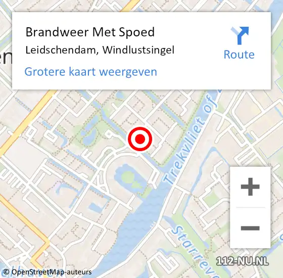 Locatie op kaart van de 112 melding: Brandweer Met Spoed Naar Leidschendam, Windlustsingel op 3 november 2023 11:20