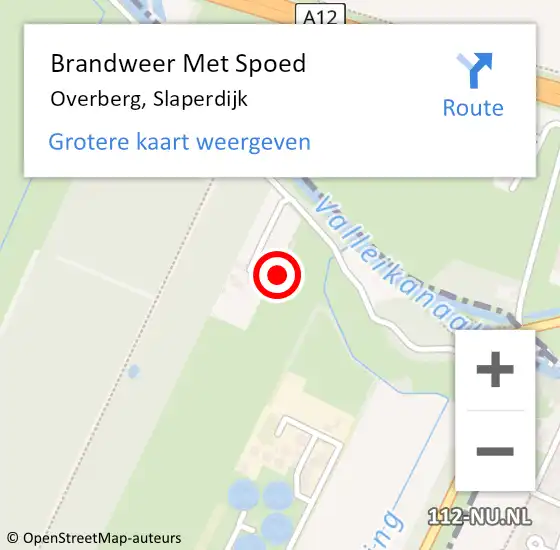Locatie op kaart van de 112 melding: Brandweer Met Spoed Naar Overberg, Slaperdijk op 3 november 2023 17:22