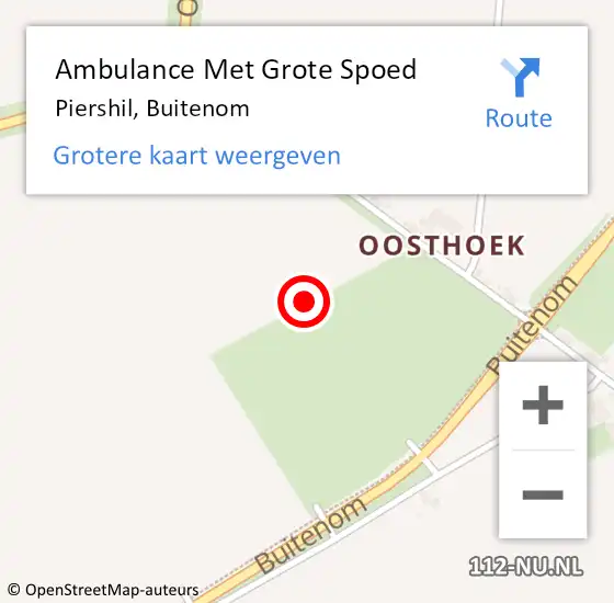 Locatie op kaart van de 112 melding: Ambulance Met Grote Spoed Naar Piershil, Buitenom op 3 november 2023 17:33