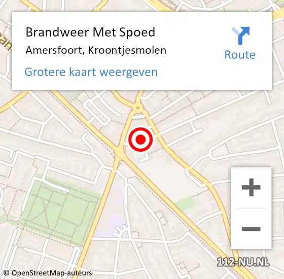 Locatie op kaart van de 112 melding: Brandweer Met Spoed Naar Amersfoort, Kroontjesmolen op 3 november 2023 19:40