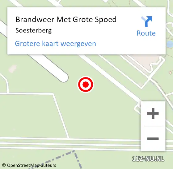 Locatie op kaart van de 112 melding: Brandweer Met Grote Spoed Naar Soesterberg op 4 november 2023 09:19