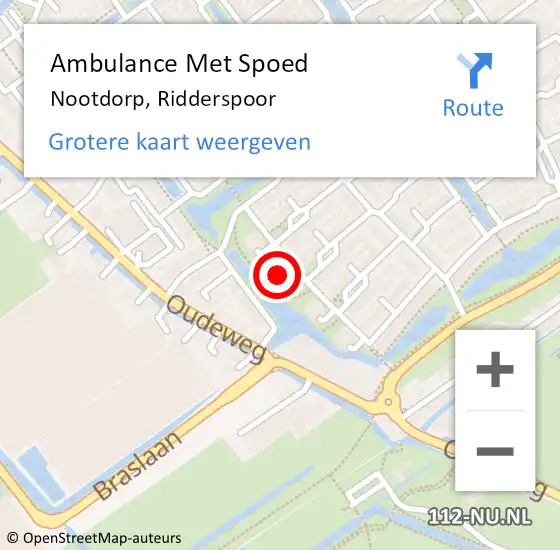Locatie op kaart van de 112 melding: Ambulance Met Spoed Naar Nootdorp, Ridderspoor op 4 november 2023 11:29
