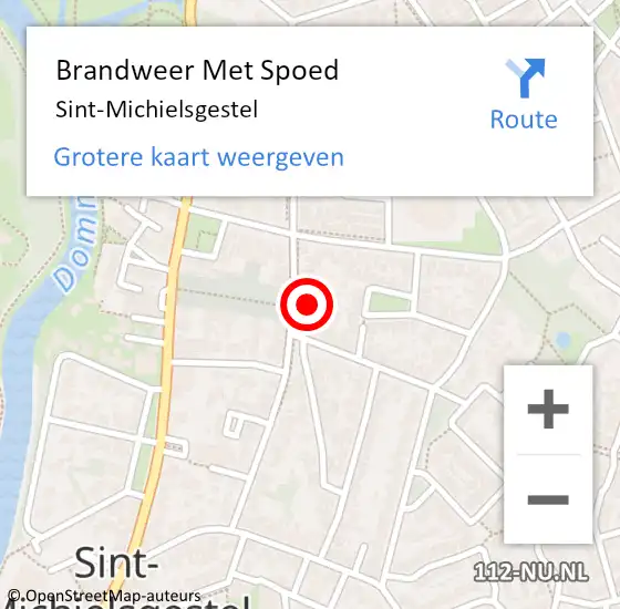 Locatie op kaart van de 112 melding: Brandweer Met Spoed Naar Sint-Michielsgestel op 4 november 2023 12:30