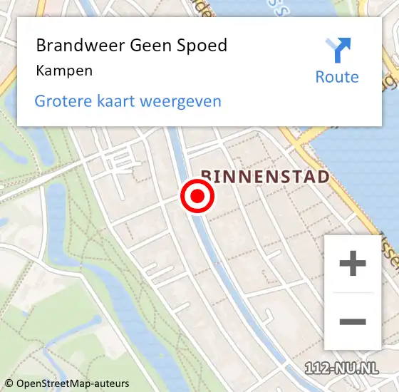 Locatie op kaart van de 112 melding: Brandweer Geen Spoed Naar Kampen op 5 november 2023 12:17