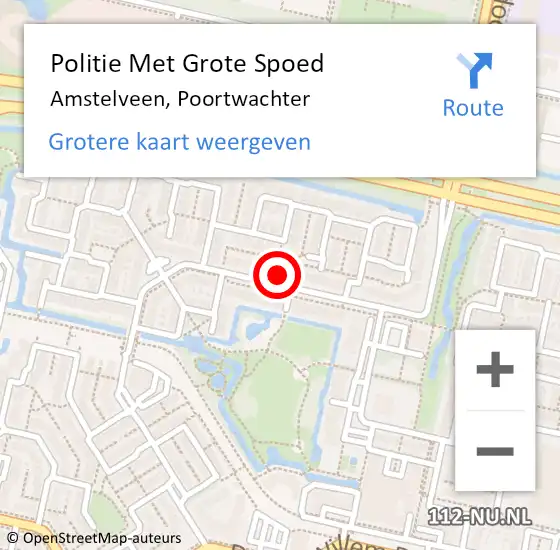 Locatie op kaart van de 112 melding: Politie Met Grote Spoed Naar Amstelveen, Poortwachter op 5 november 2023 18:50