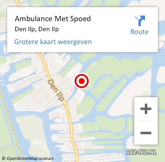 Locatie op kaart van de 112 melding: Ambulance Met Spoed Naar Den Ilp, Den Ilp op 5 november 2023 19:39