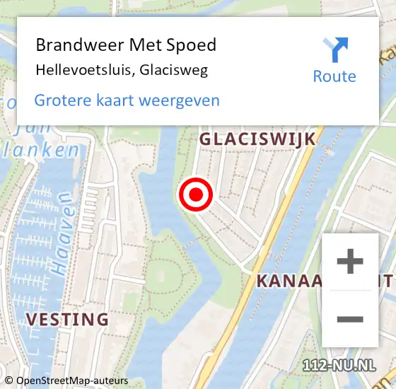 Locatie op kaart van de 112 melding: Brandweer Met Spoed Naar Hellevoetsluis, Glacisweg op 5 november 2023 19:55