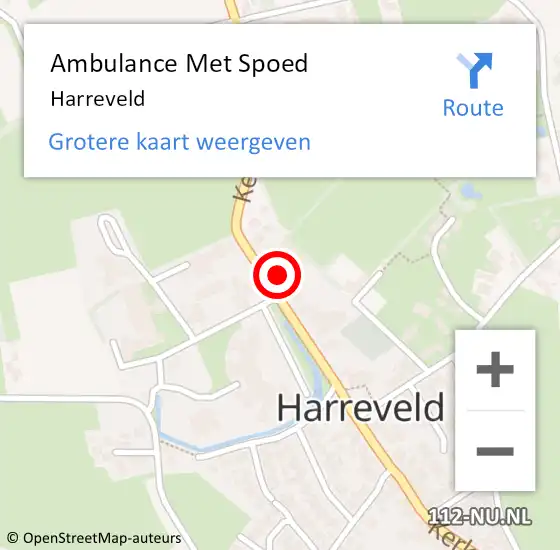 Locatie op kaart van de 112 melding: Ambulance Met Spoed Naar Harreveld op 5 november 2023 22:31