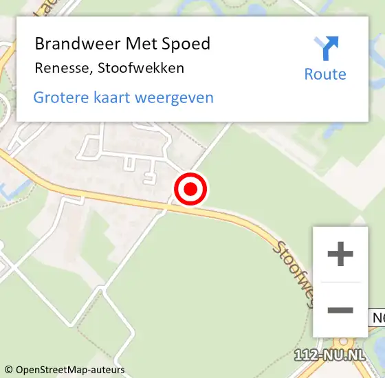 Locatie op kaart van de 112 melding: Brandweer Met Spoed Naar Renesse, Stoofwekken op 6 november 2023 01:17