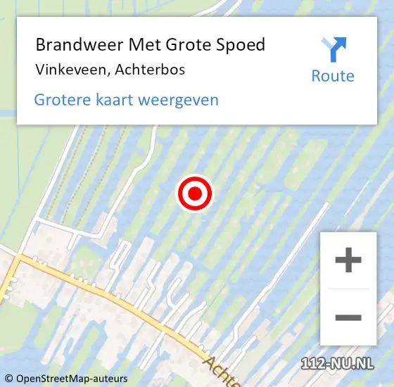 Locatie op kaart van de 112 melding: Brandweer Met Grote Spoed Naar Vinkeveen, Achterbos op 6 november 2023 11:19