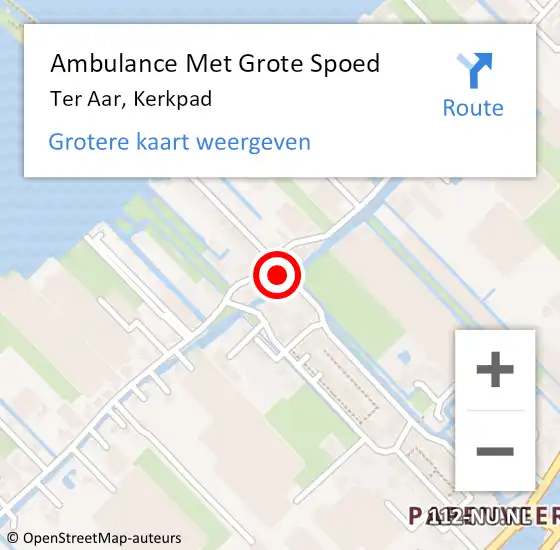 Locatie op kaart van de 112 melding: Ambulance Met Grote Spoed Naar Ter Aar, Kerkpad op 14 september 2014 11:03