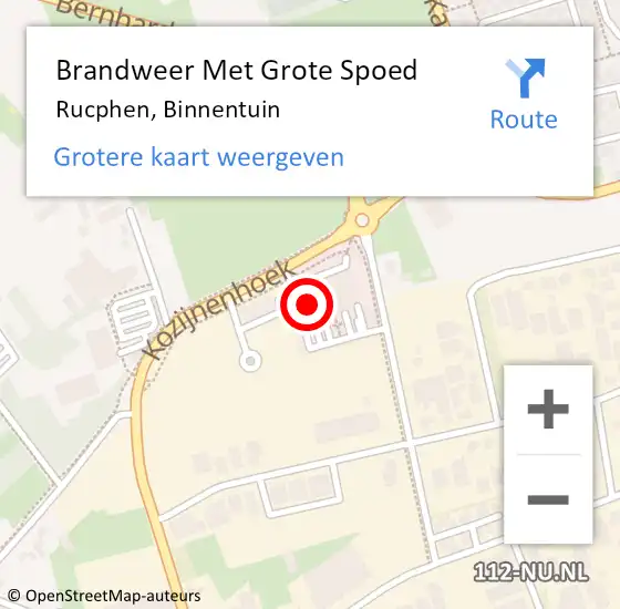 Locatie op kaart van de 112 melding: Brandweer Met Grote Spoed Naar Rucphen, Binnentuin op 6 november 2023 13:39