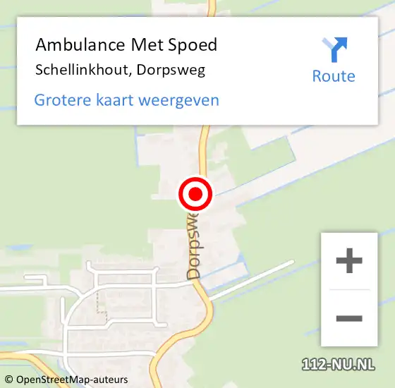 Locatie op kaart van de 112 melding: Ambulance Met Spoed Naar Schellinkhout, Dorpsweg op 14 september 2014 11:47