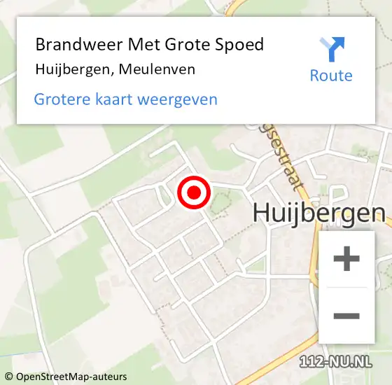 Locatie op kaart van de 112 melding: Brandweer Met Grote Spoed Naar Huijbergen, Meulenven op 7 november 2023 00:12