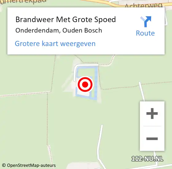 Locatie op kaart van de 112 melding: Brandweer Met Grote Spoed Naar Onderdendam, Ouden Bosch op 7 november 2023 10:30