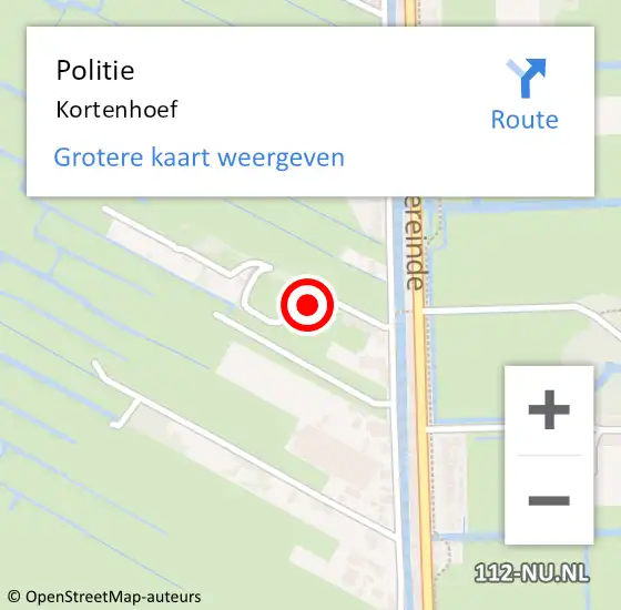 Locatie op kaart van de 112 melding: Politie Kortenhoef op 7 november 2023 11:04