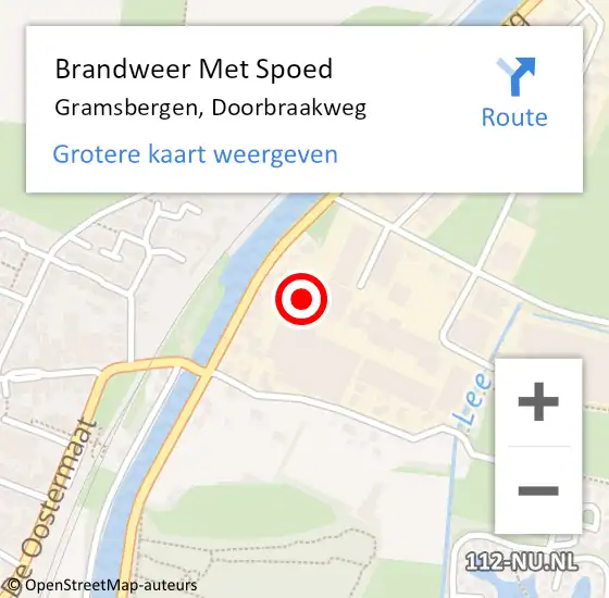 Locatie op kaart van de 112 melding: Brandweer Met Spoed Naar Gramsbergen, Doorbraakweg op 7 november 2023 11:17