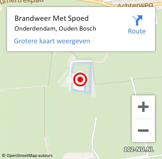 Locatie op kaart van de 112 melding: Brandweer Met Spoed Naar Onderdendam, Ouden Bosch op 7 november 2023 11:39