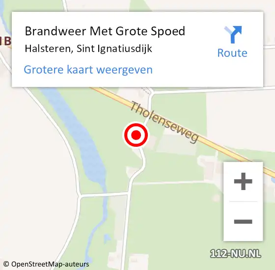 Locatie op kaart van de 112 melding: Brandweer Met Grote Spoed Naar Halsteren, Sint Ignatiusdijk op 7 november 2023 18:28