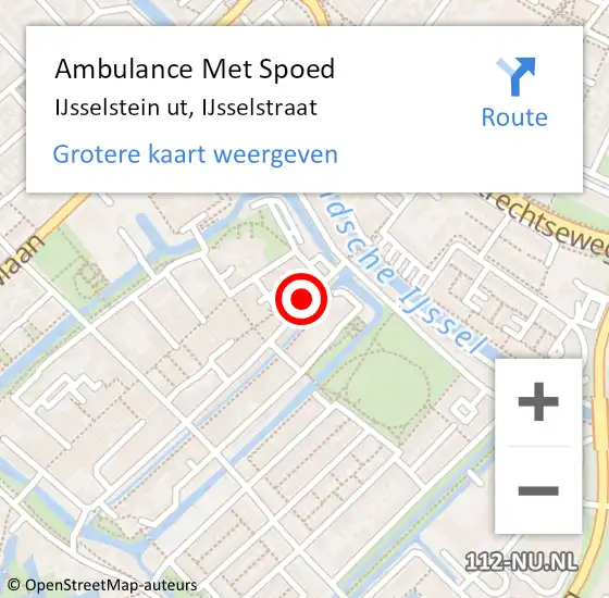 Locatie op kaart van de 112 melding: Ambulance Met Spoed Naar IJsselstein ut, IJsselstraat op 14 september 2014 14:44