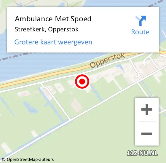 Locatie op kaart van de 112 melding: Ambulance Met Spoed Naar Streefkerk, Opperstok op 8 november 2023 13:21