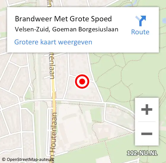 Locatie op kaart van de 112 melding: Brandweer Met Grote Spoed Naar Velsen-Zuid, Goeman Borgesiuslaan op 8 november 2023 16:58