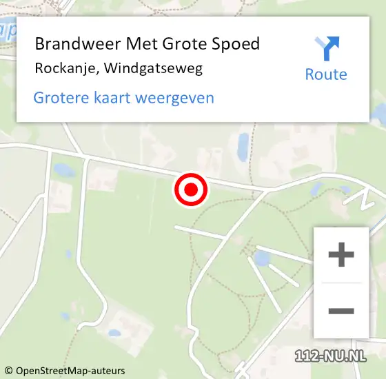 Locatie op kaart van de 112 melding: Brandweer Met Grote Spoed Naar Rockanje, Windgatseweg op 8 november 2023 18:26