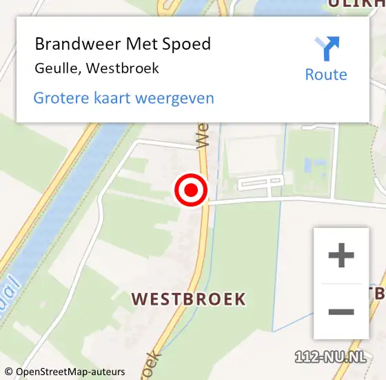 Locatie op kaart van de 112 melding: Brandweer Met Spoed Naar Geulle, Westbroek op 8 november 2023 19:01