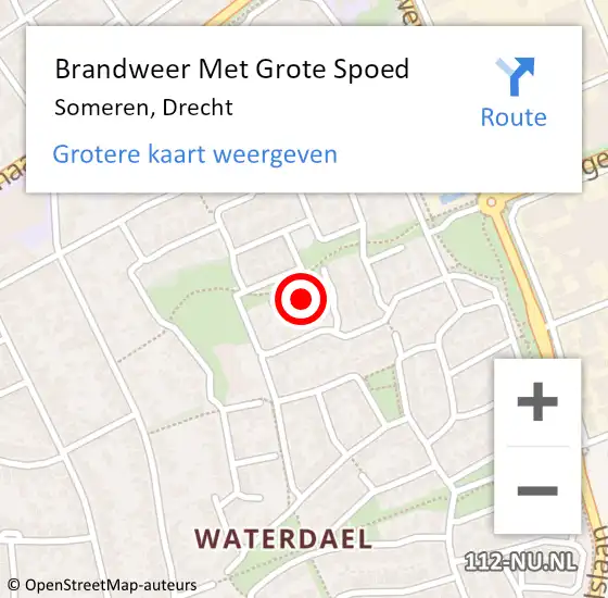 Locatie op kaart van de 112 melding: Brandweer Met Grote Spoed Naar Someren, Drecht op 9 november 2023 04:23