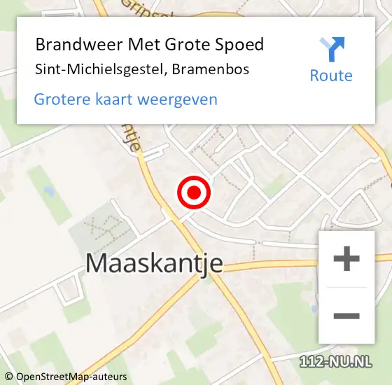 Locatie op kaart van de 112 melding: Brandweer Met Grote Spoed Naar Sint-Michielsgestel, Bramenbos op 9 november 2023 09:28