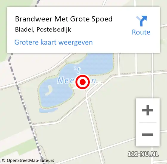 Locatie op kaart van de 112 melding: Brandweer Met Grote Spoed Naar Bladel, Postelsedijk op 9 november 2023 10:32